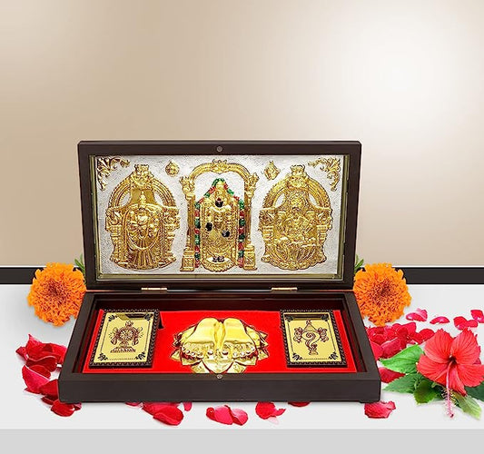 Gold Plated Tirupati Balaji and Padmavathi Lakshmi